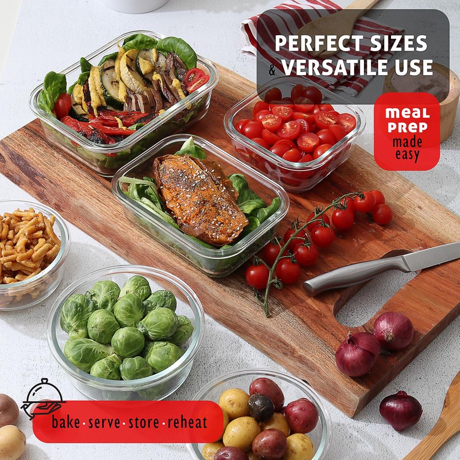 48pc Glass Storage Containers  - Food Storage For Pantry のレビューと価格