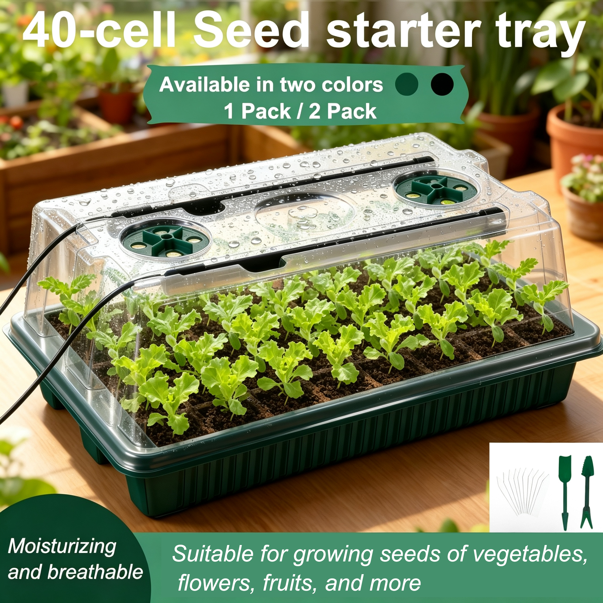 Seed Starter Tray with Grow Li - Food Storage Plants のレビューと価格