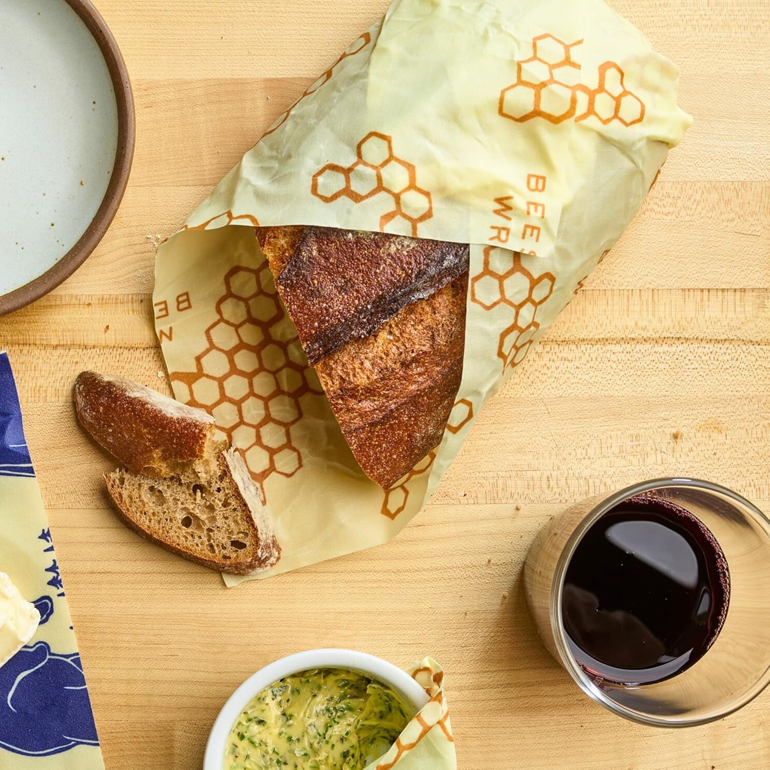 Reusable Beeswax Bread Wrap -  - Beeswax Food Wrap のレビューと価格