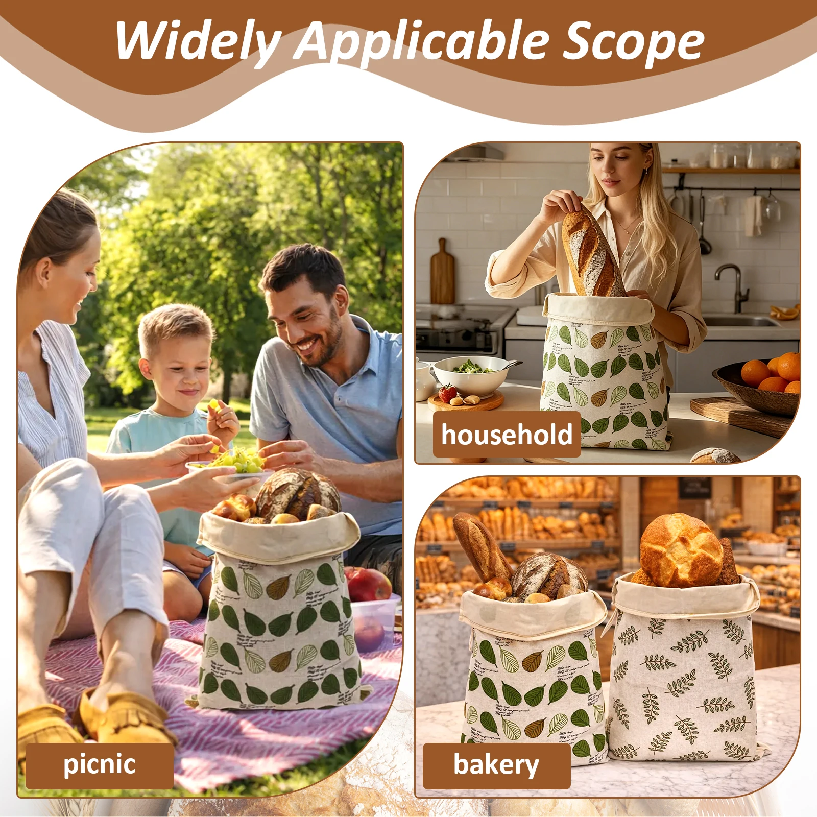 2Pcs Beeswax Linen Bread Bags  - Beeswax Food Wrap のレビューと価格