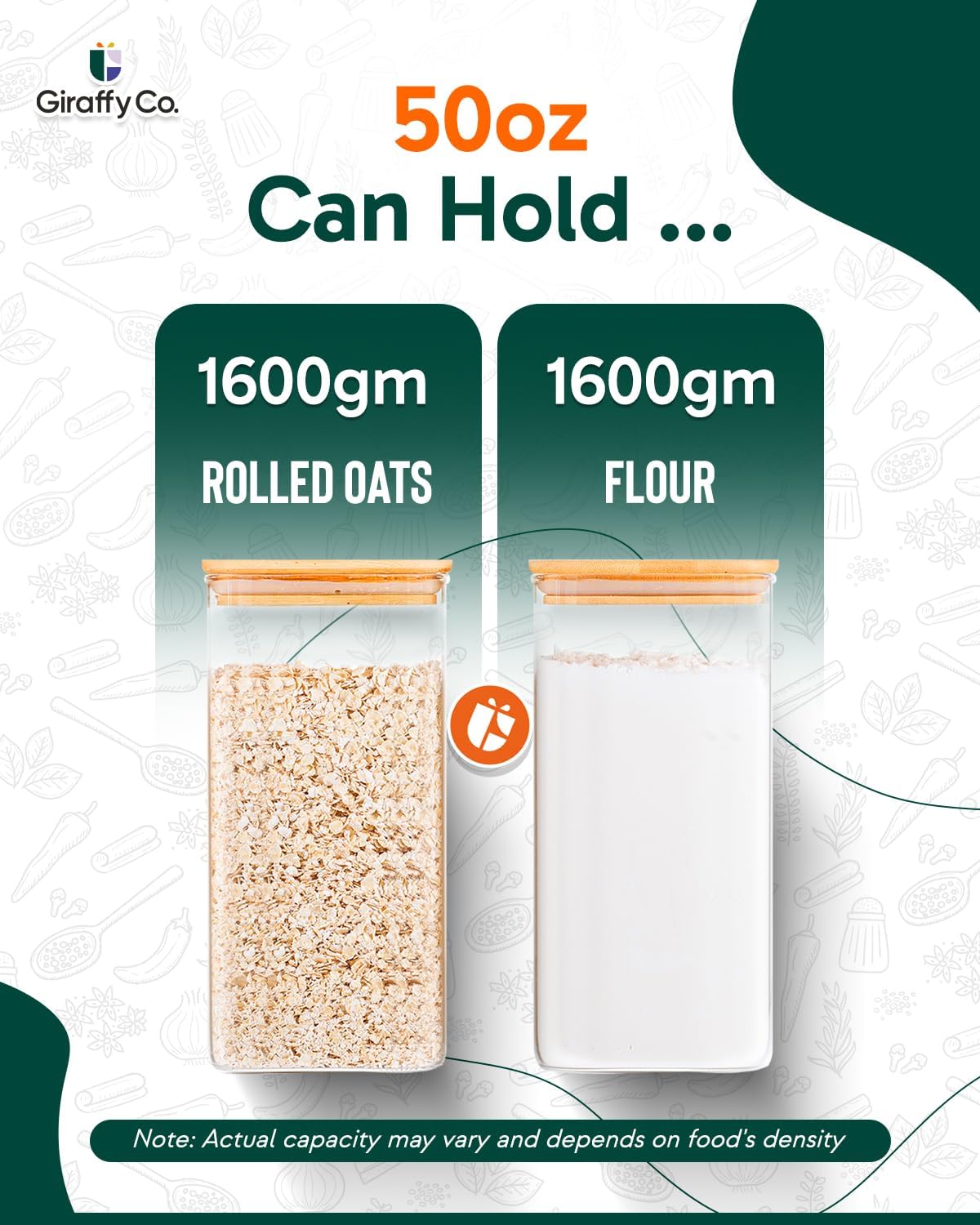 Glass Food Storage Jars with A - Food Storage For Pantry のレビューと価格