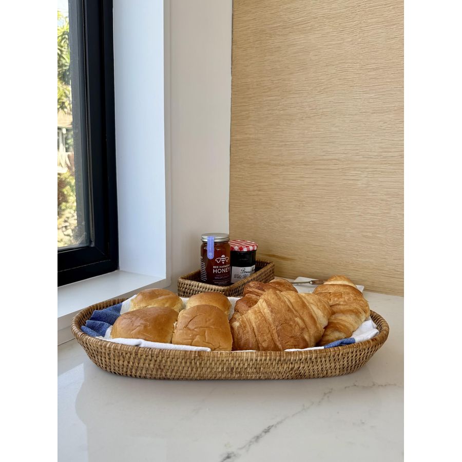 La Jolla Bread Basket Woven Ra - Food Storage Home のレビューと価格