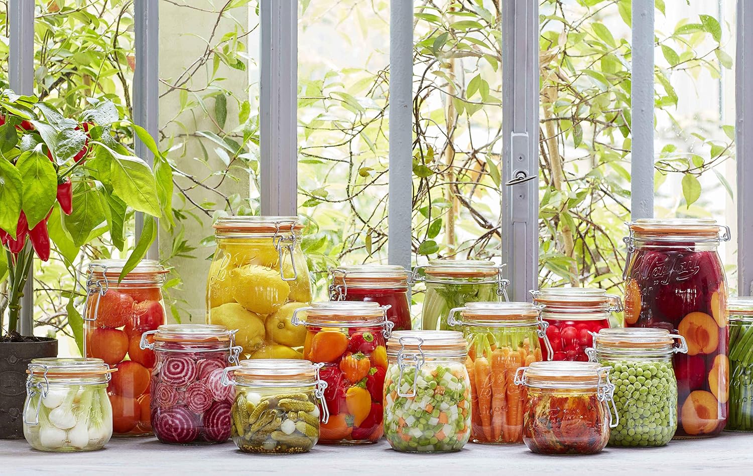 1L Wide Mouth Glass Canning Ja - Food Storage 4 Quart のレビューと価格