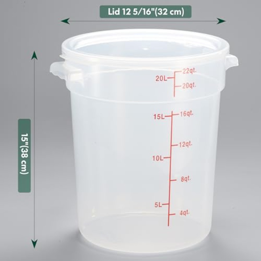 22 Quart Translucent Round Foo - Food Storage 4 Quart のレビューと価格