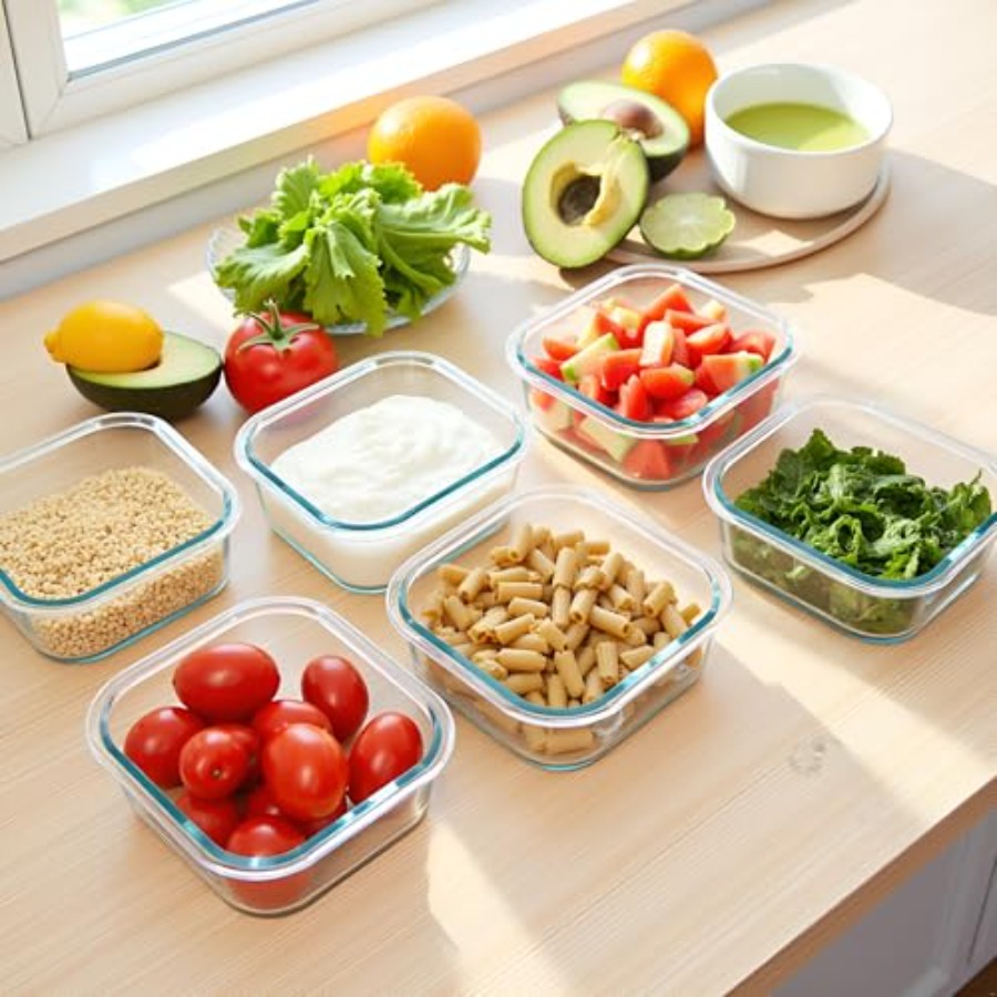 16oz Square Glass Food Storage - Food Storage With Lids のレビューと価格