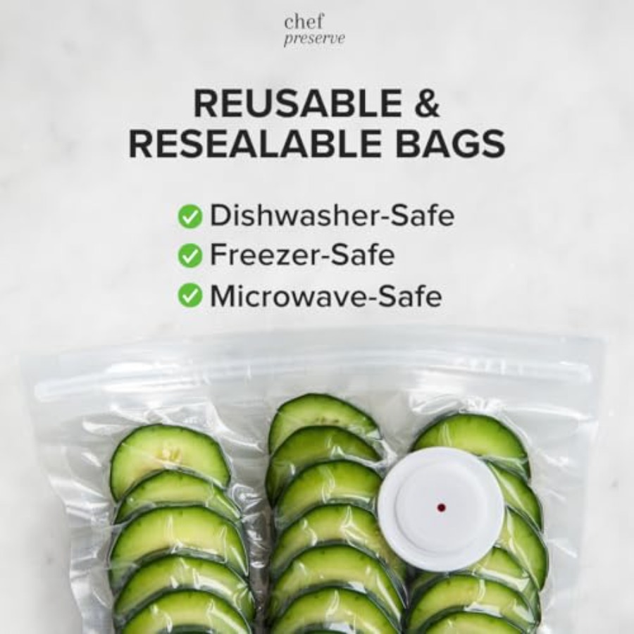 Reusable Vacuum Sealer Bags fo - Food Storage Reusable Bags のレビューと価格
