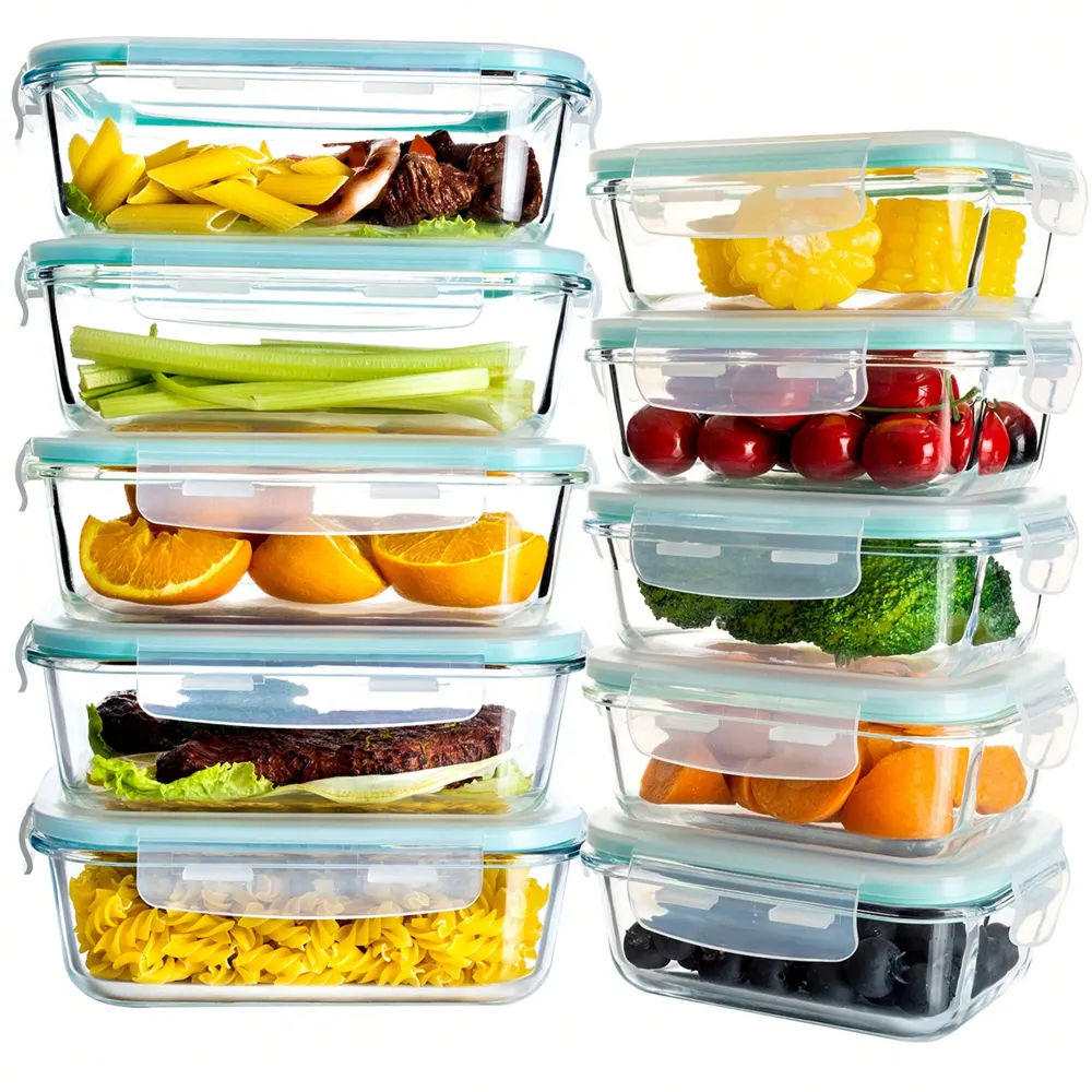 Pieces Glass Meal Prep Contain - Food Storage Home のレビューと価格