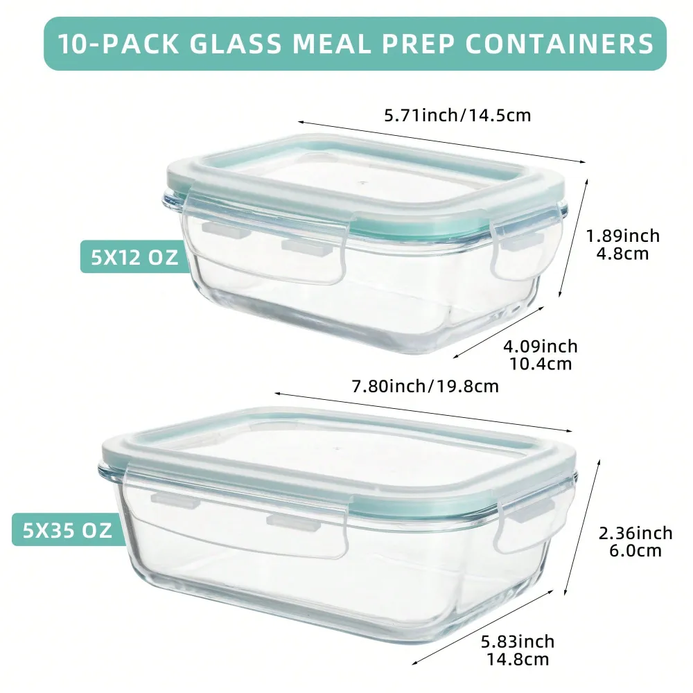 Pieces Glass Meal Prep Contain - Food Storage Home のレビューと価格