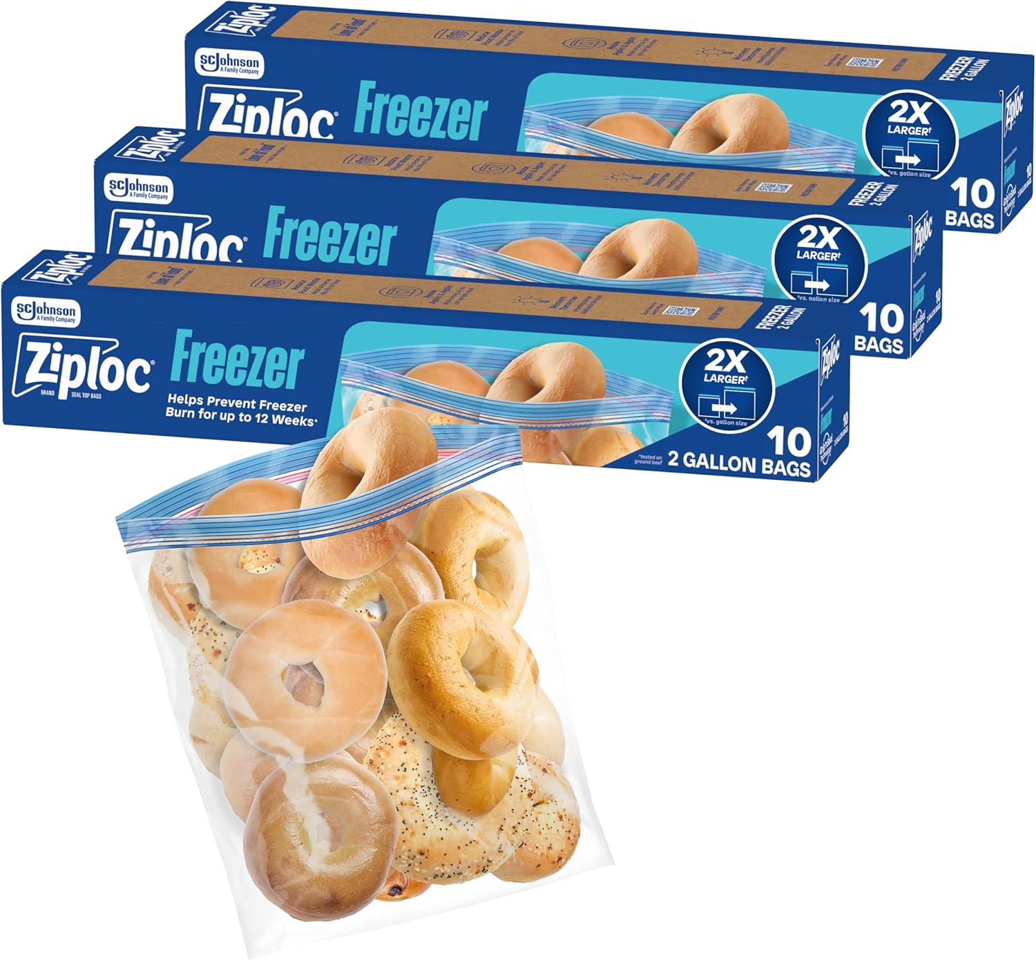 2 Gallon Food Storage Freezer  - Food Storage Reusable Bags のレビューと価格