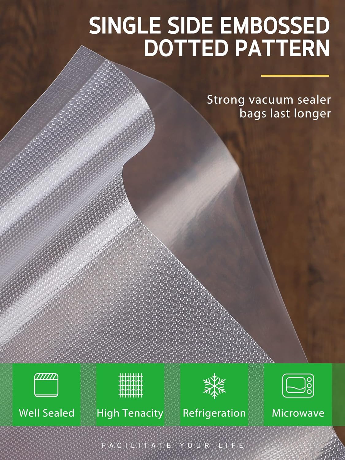 Vacuum Sealer Bags, 6 Pack Rol - Storage Food Prep のレビューと価格