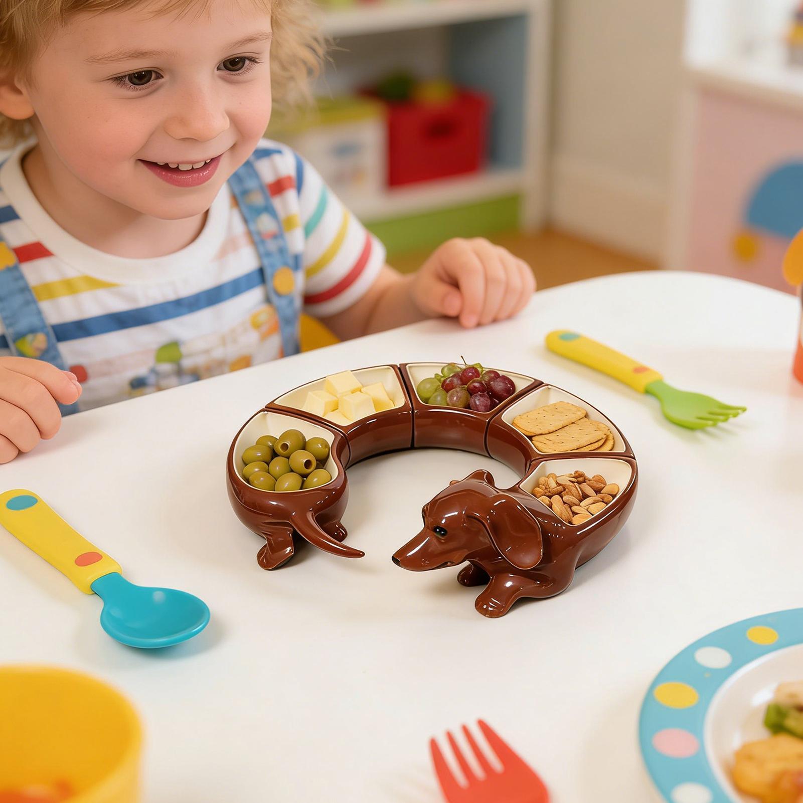 Divided Serving Platter Dachsh - Food Storage For Room のレビューと価格