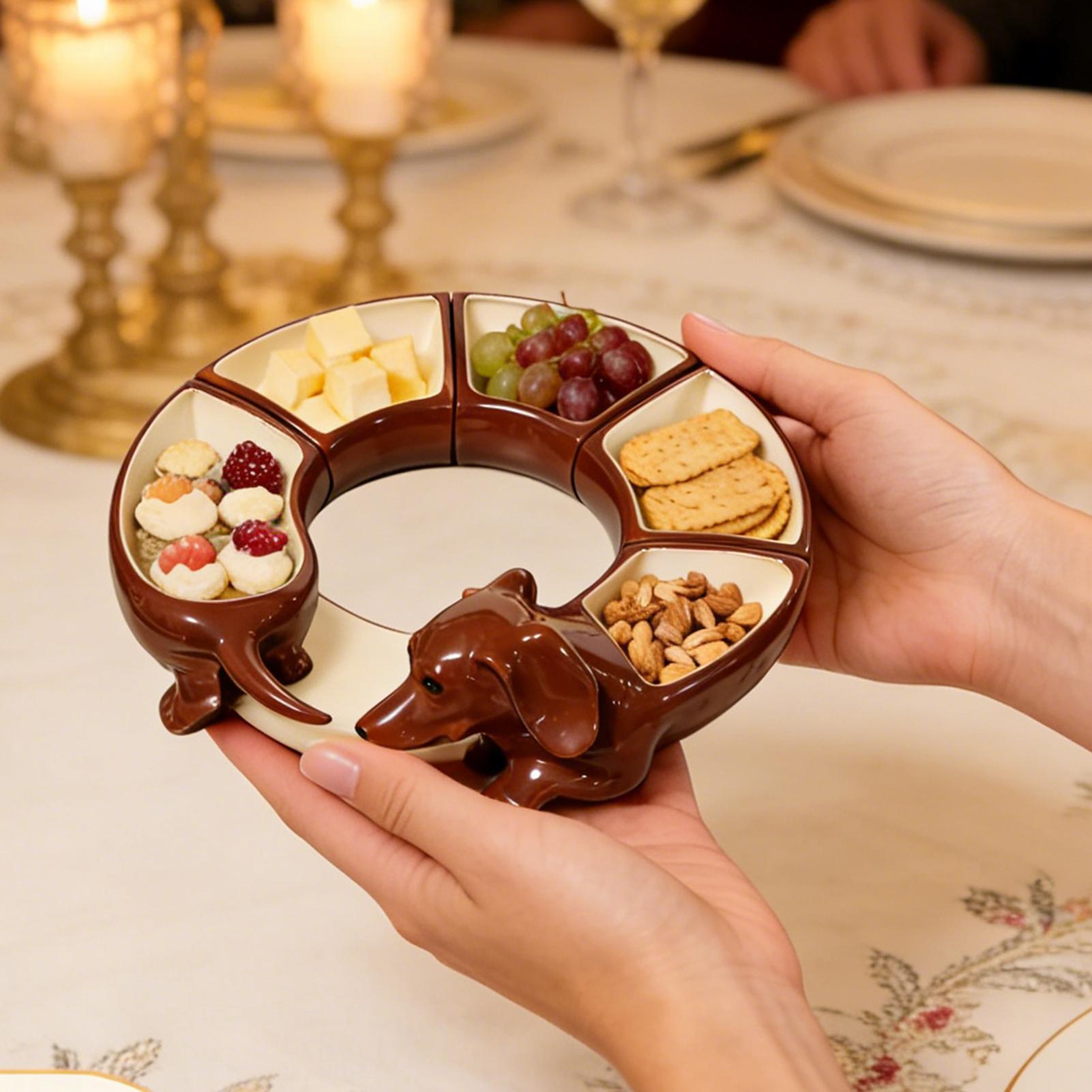 Divided Serving Platter Dachsh - Food Storage For Room のレビューと価格