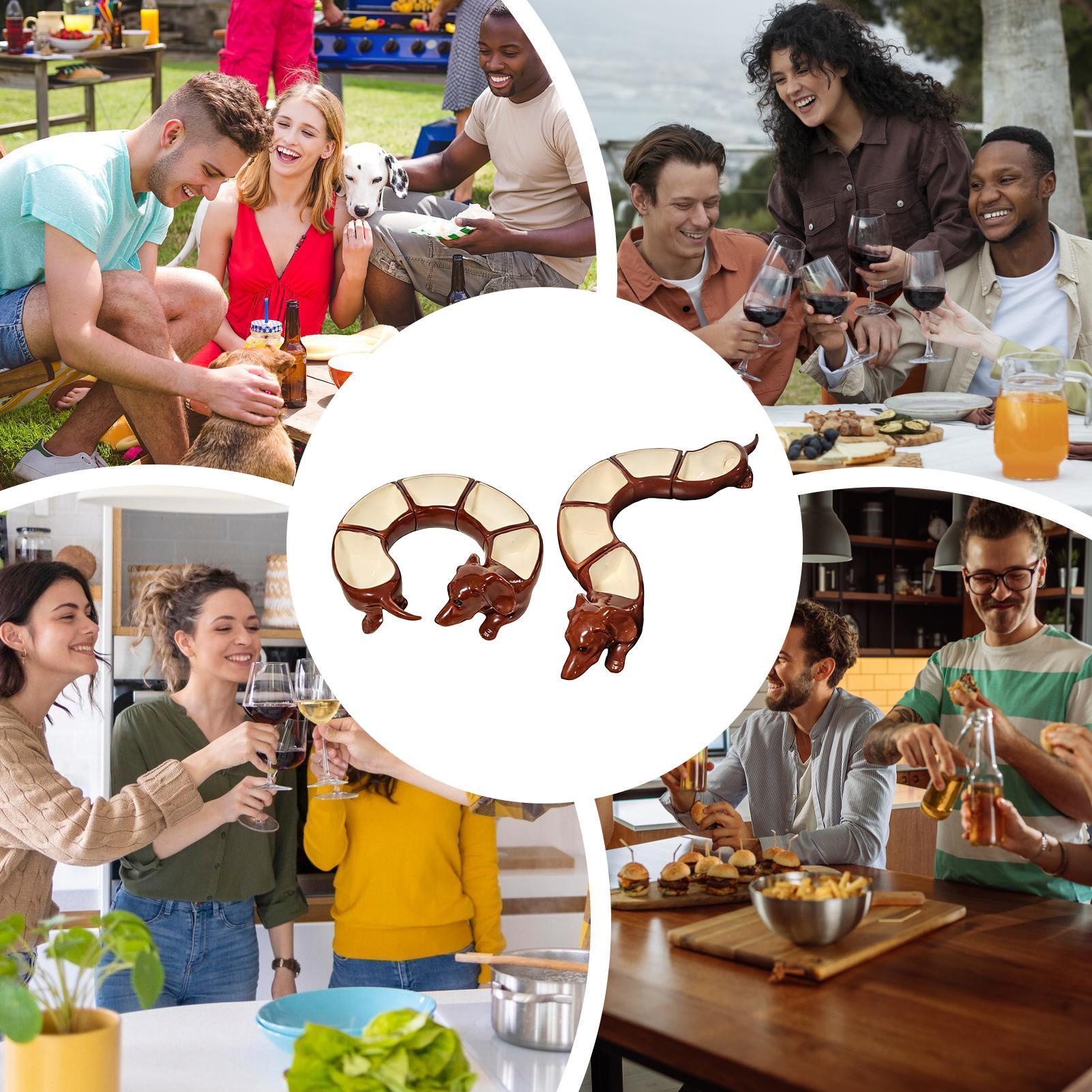Divided Serving Platter Dachsh - Food Storage For Room のレビューと価格