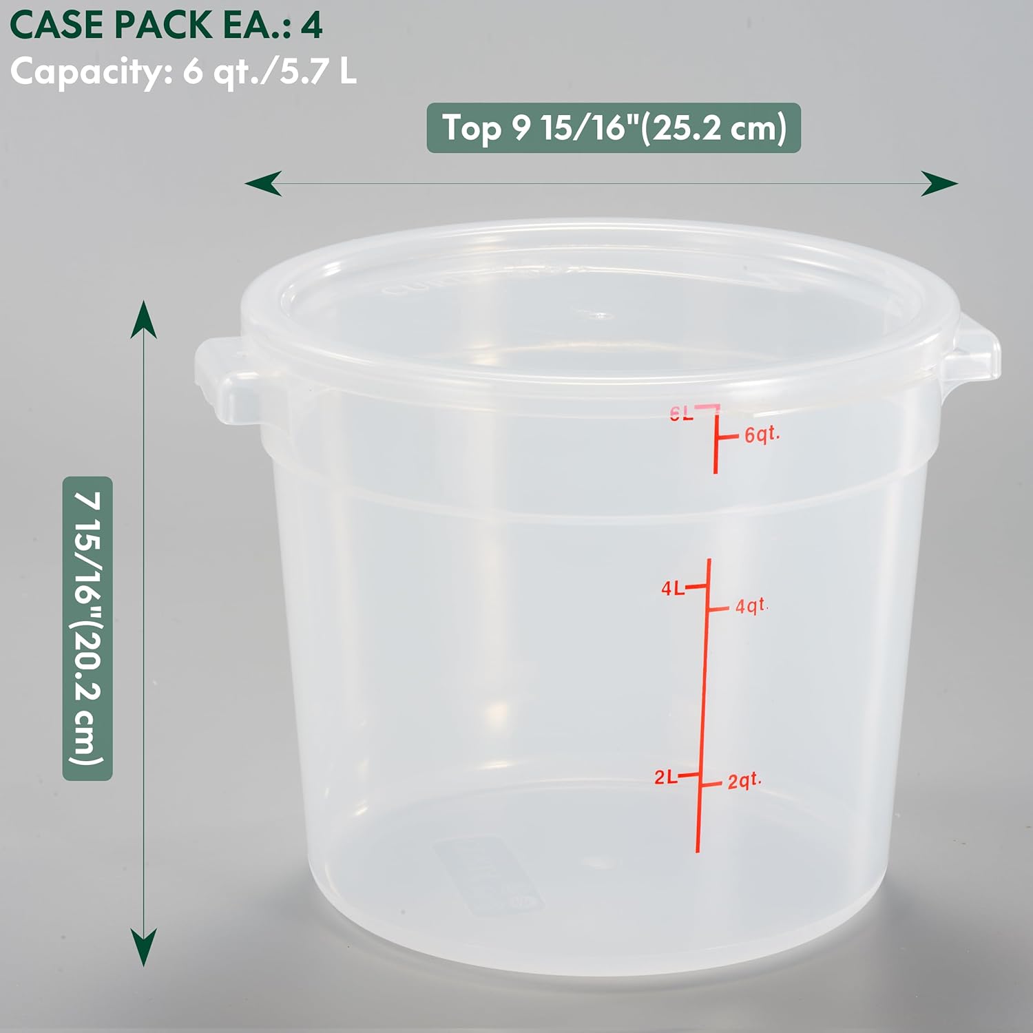 6 Quart Translucent Food Stora - Food Storage 4 Quart のレビューと価格