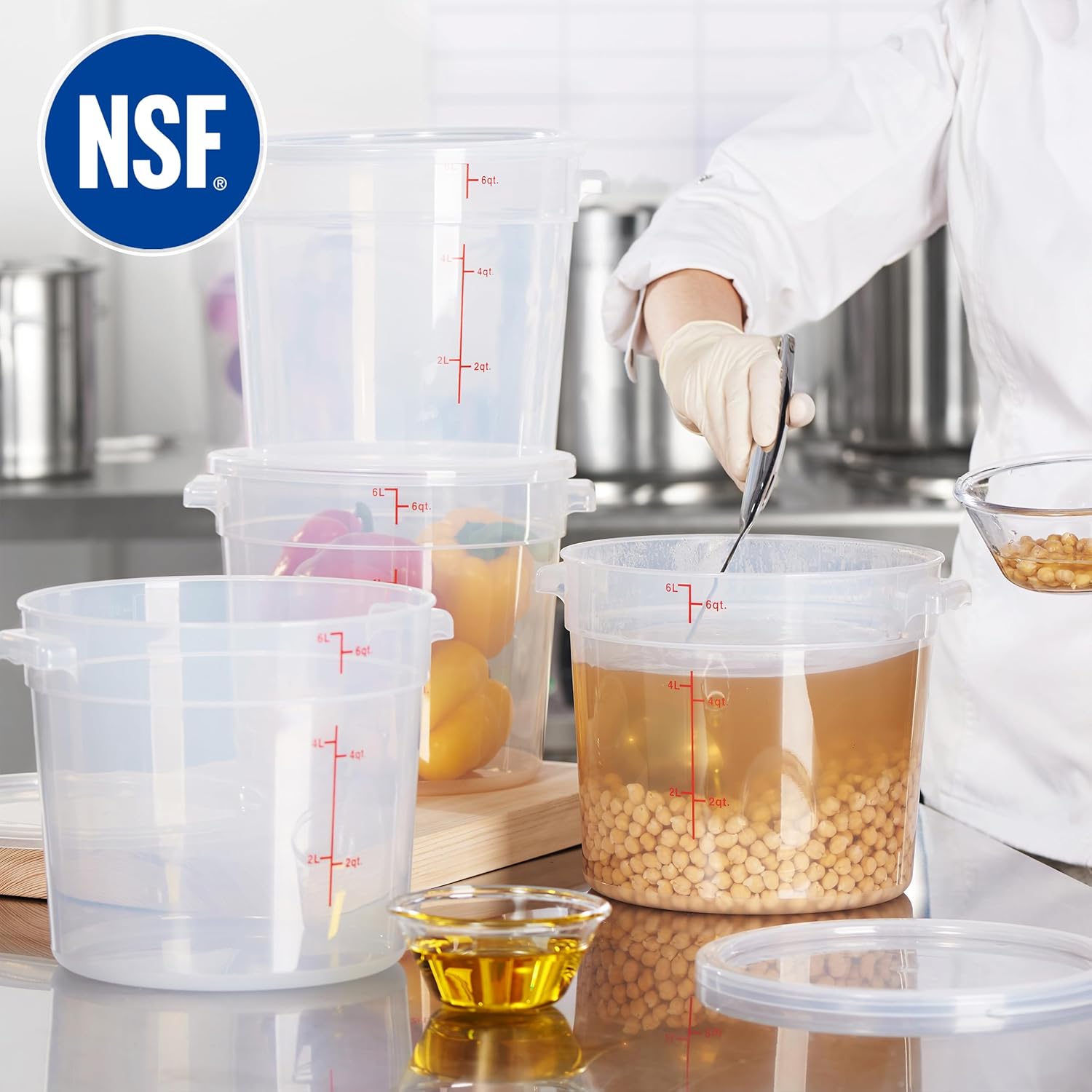 6 Quart Translucent Food Stora - Food Storage 4 Quart のレビューと価格