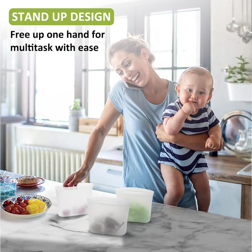 Quart-Sized Reusable Silicone  - Food Storage 4 Quart のレビューと価格
