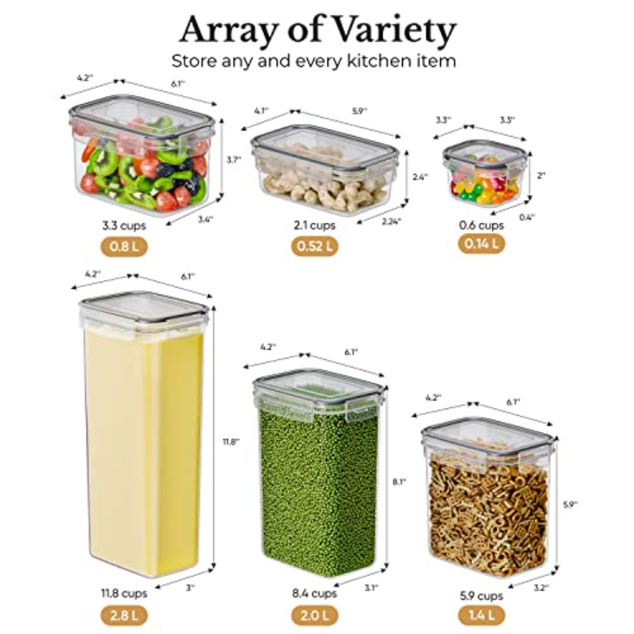 Airtight Food Storage Containe - Food Storage Variety Pack のレビューと価格