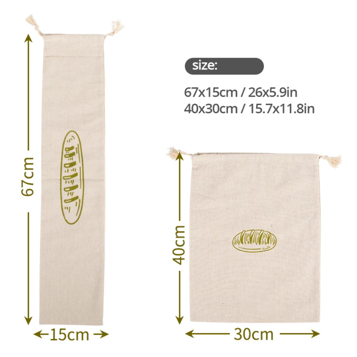 Linen Bread Bags Reusable Draw - Beeswax Food Wrap のレビューと価格