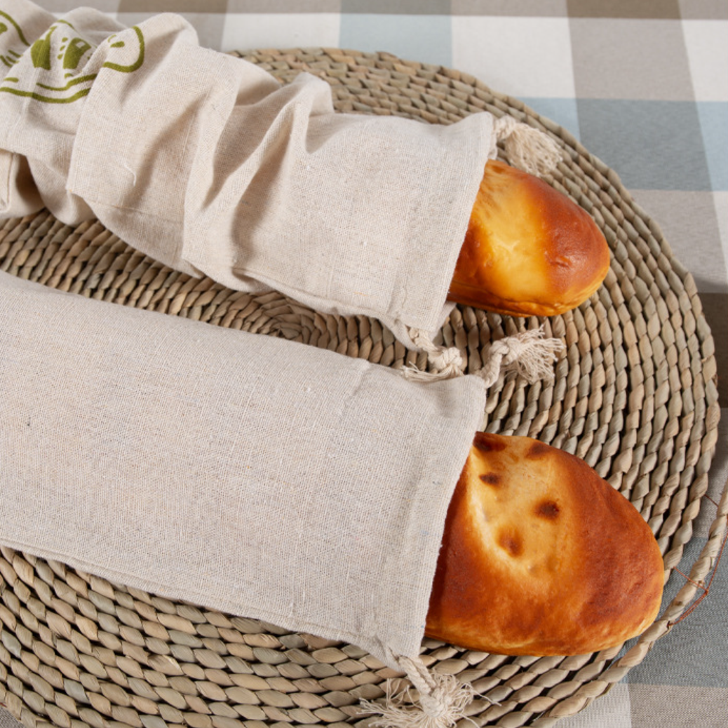 Linen Bread Bags Reusable Draw - Beeswax Food Wrap のレビューと価格
