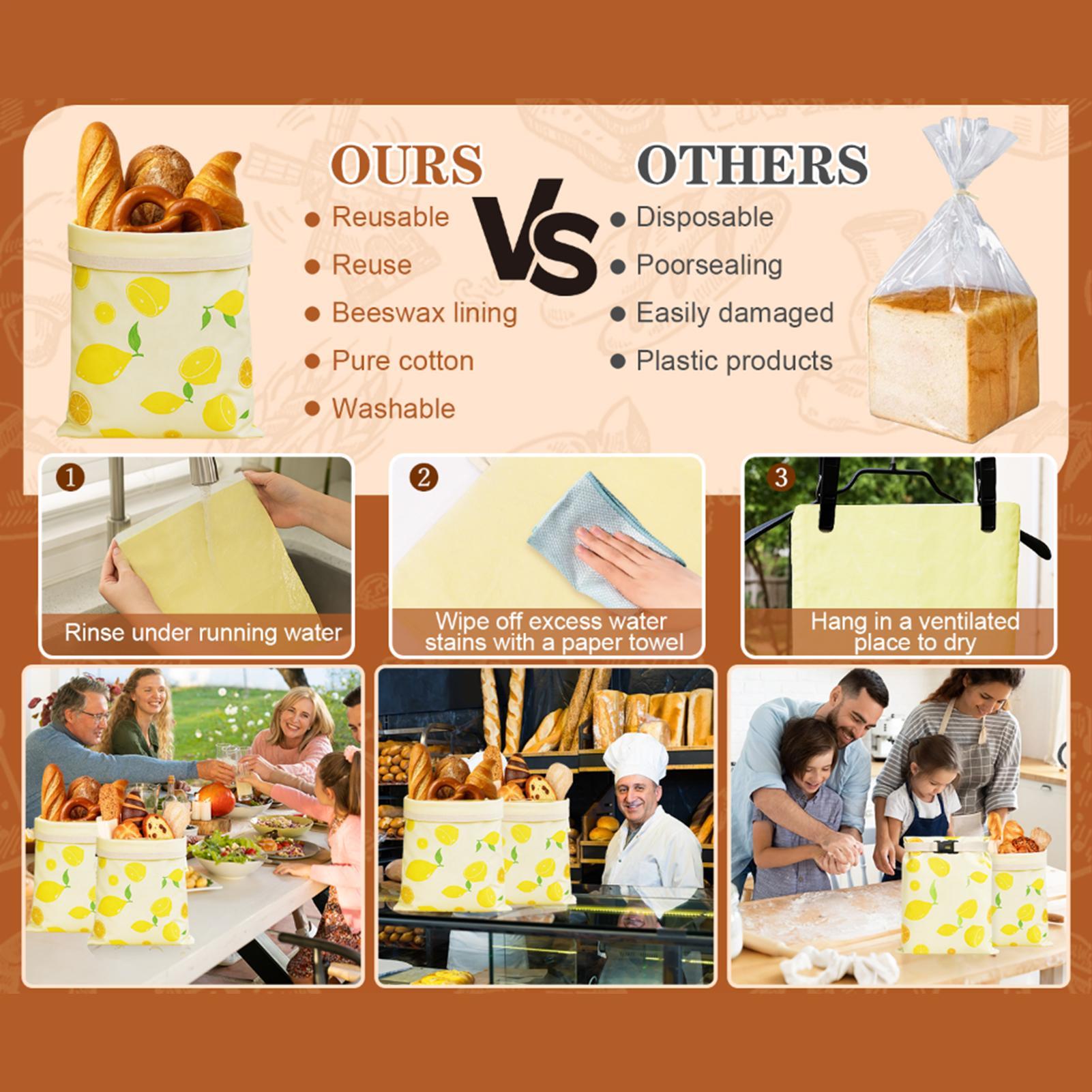 Bread Bags Reusable Reusable B - Food Storage Reusable Bags のレビューと価格