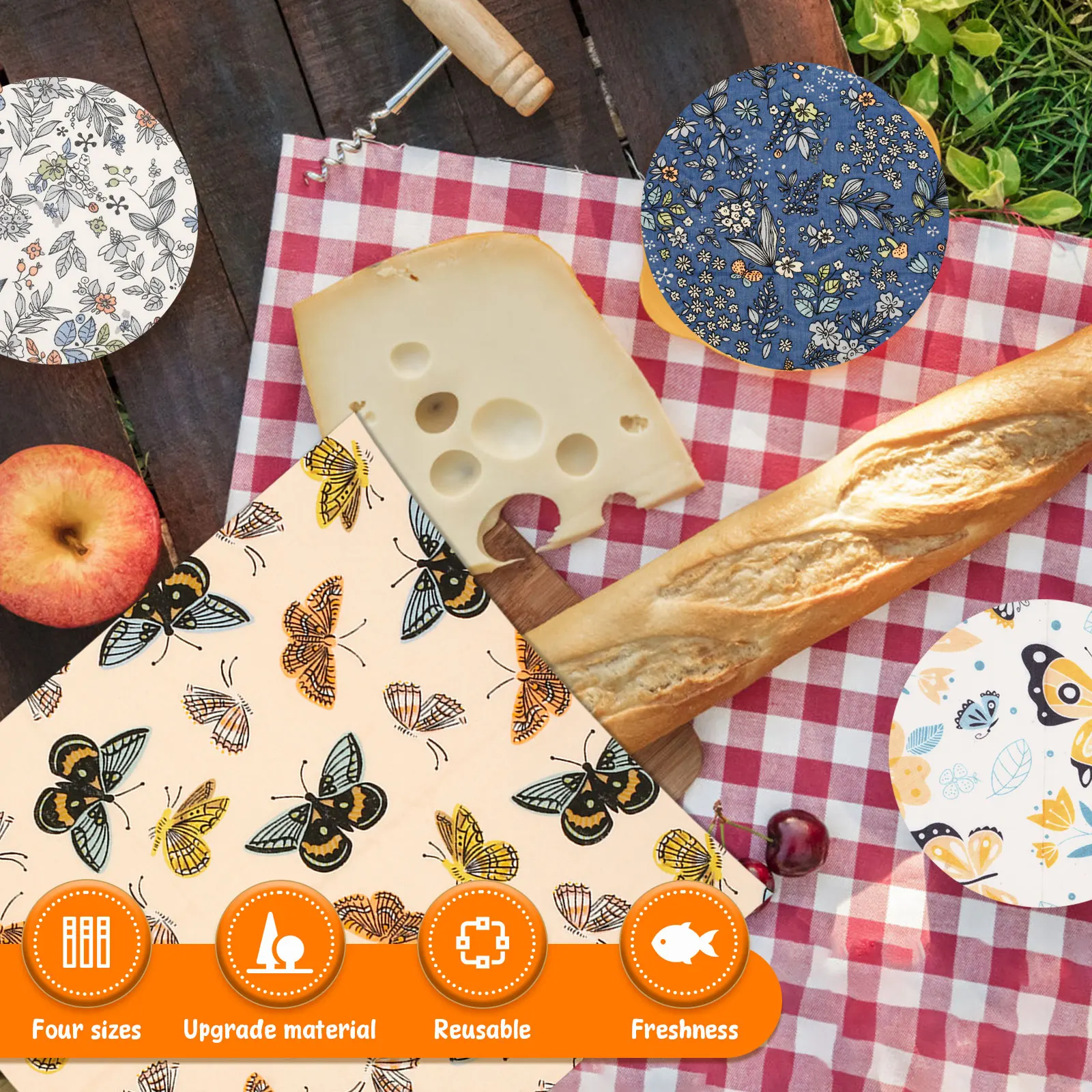 11 Pcs Beeswax Food Wrap Set R - Beeswax Food Wrap のレビューと価格