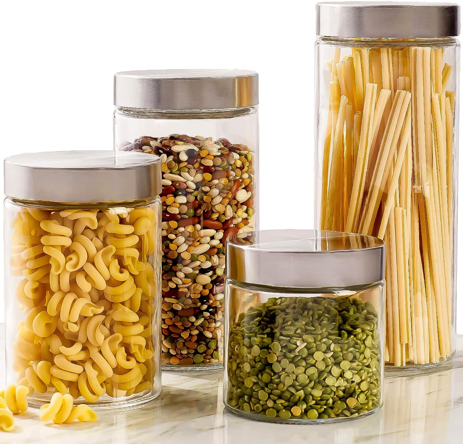 4pc Canister Sets for Kitchen  - Food Storage With Lids のレビューと価格