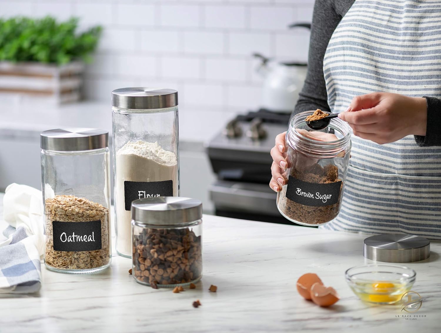 4pc Canister Sets for Kitchen  - Food Storage With Lids のレビューと価格