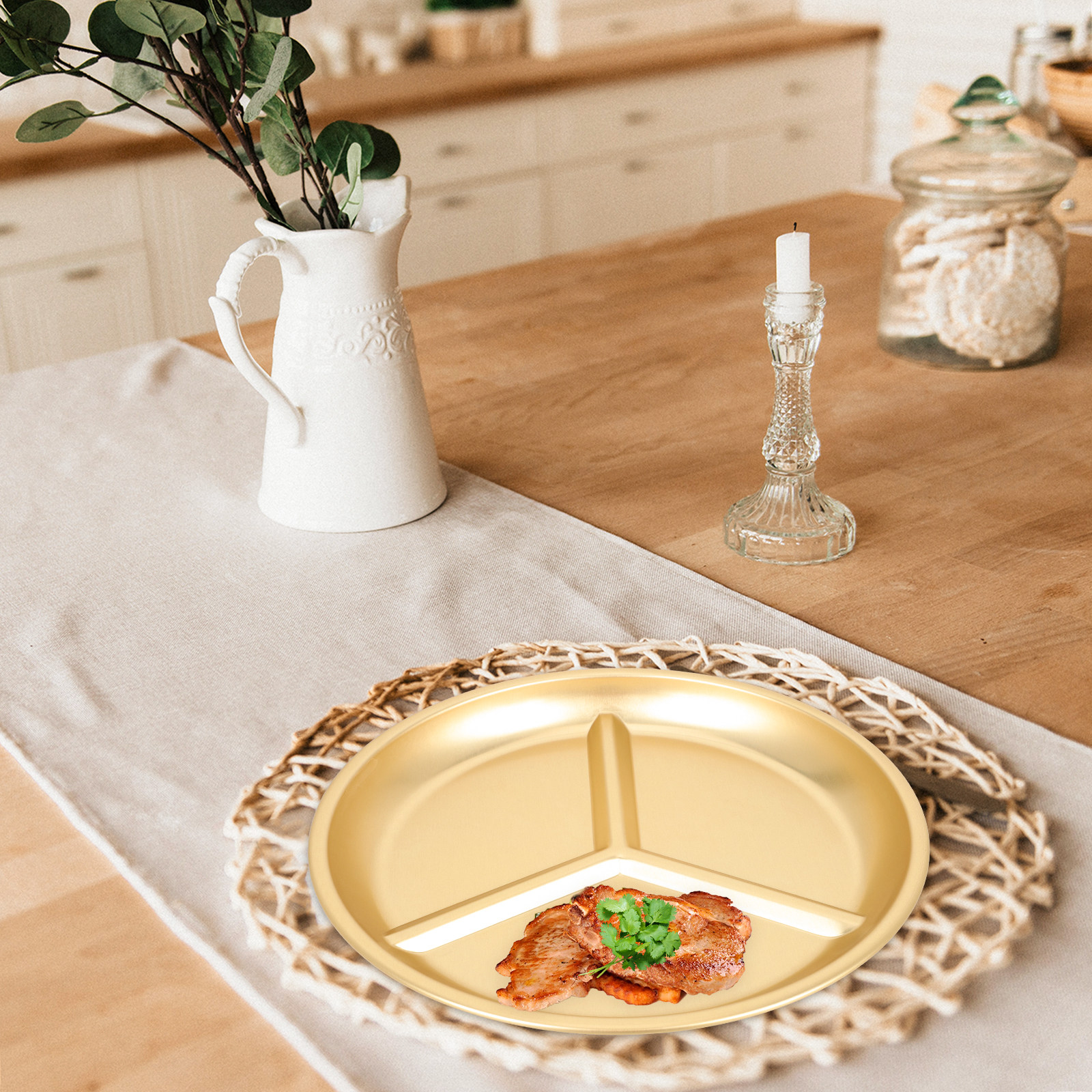 Yellow Aluminum Divided Plate  - Food Storage Aluminum のレビューと価格