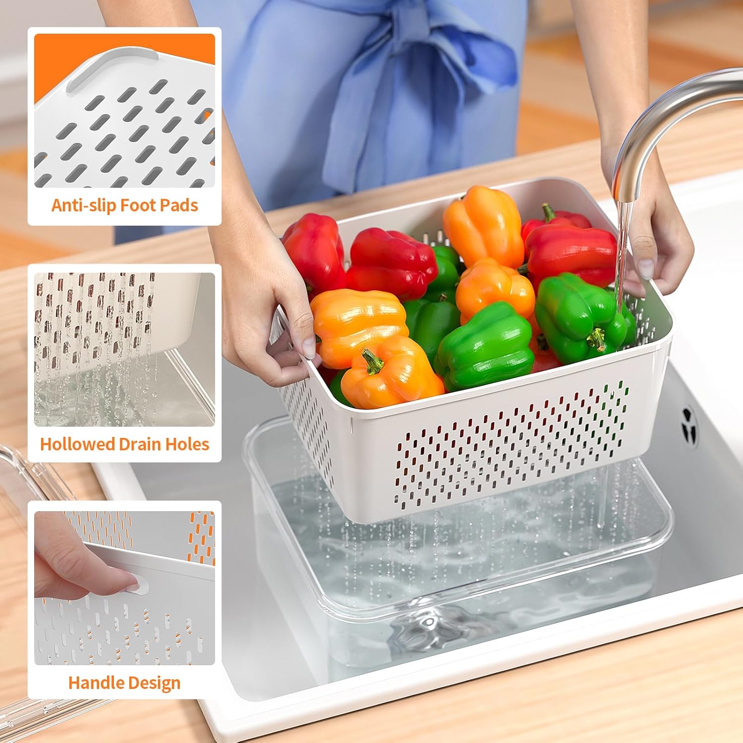5 PCS Large Fruit Storage Cont - Food Storage With Lids のレビューと価格