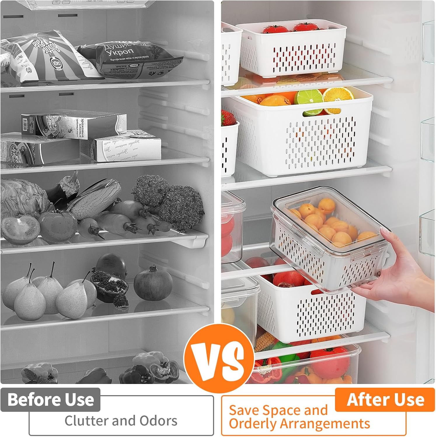5 PCS Large Fruit Storage Cont - Food Storage With Lids のレビューと価格