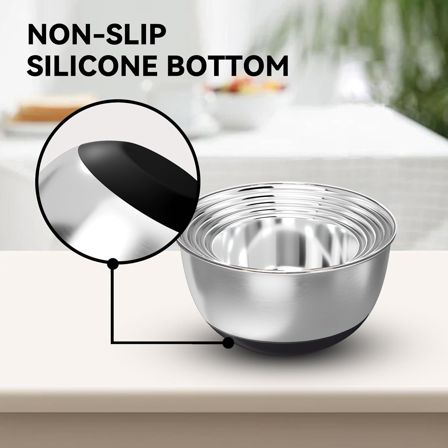 Stainless Steel Mixing Bowls w - Storage Food Prep のレビューと価格