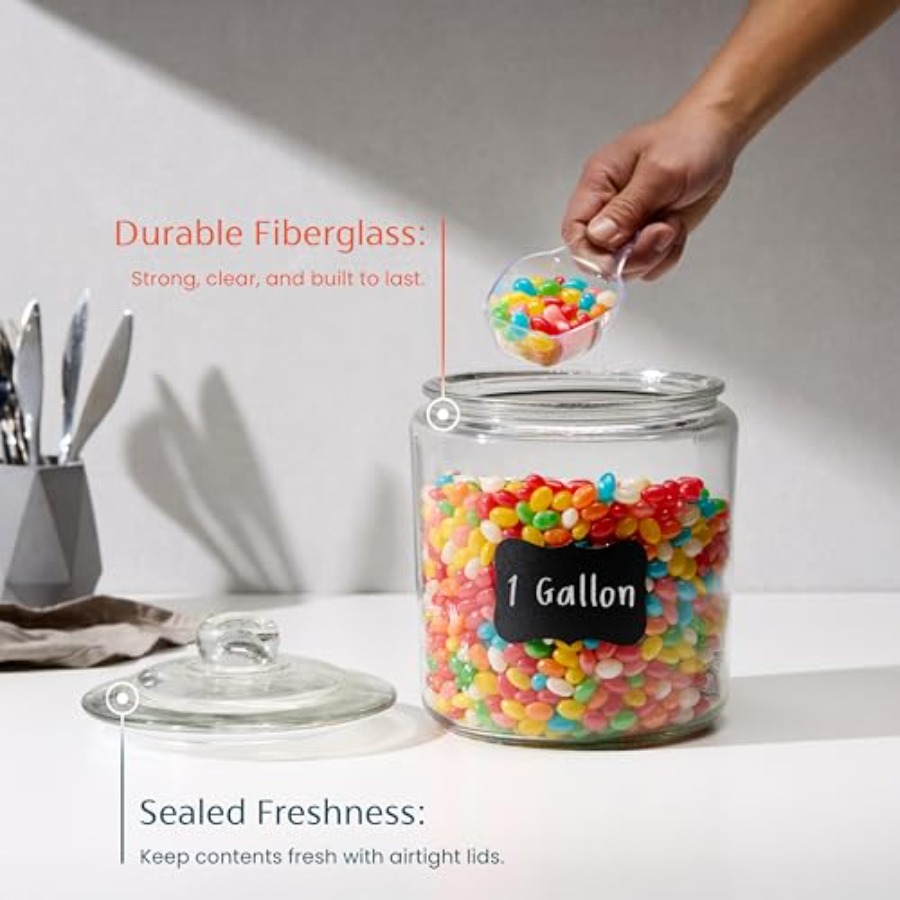 Glass Kitchen Jars Food and Co - Food Storage For Pantry のレビューと価格