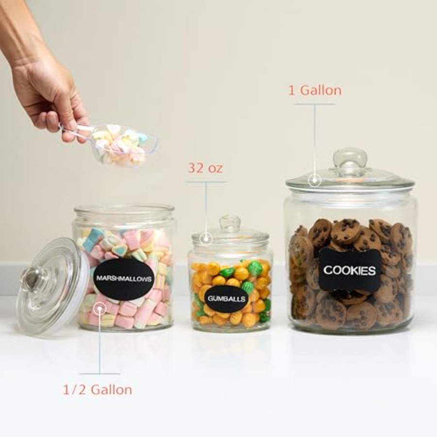 Glass Kitchen Jars Food and Co - Food Storage For Pantry のレビューと価格