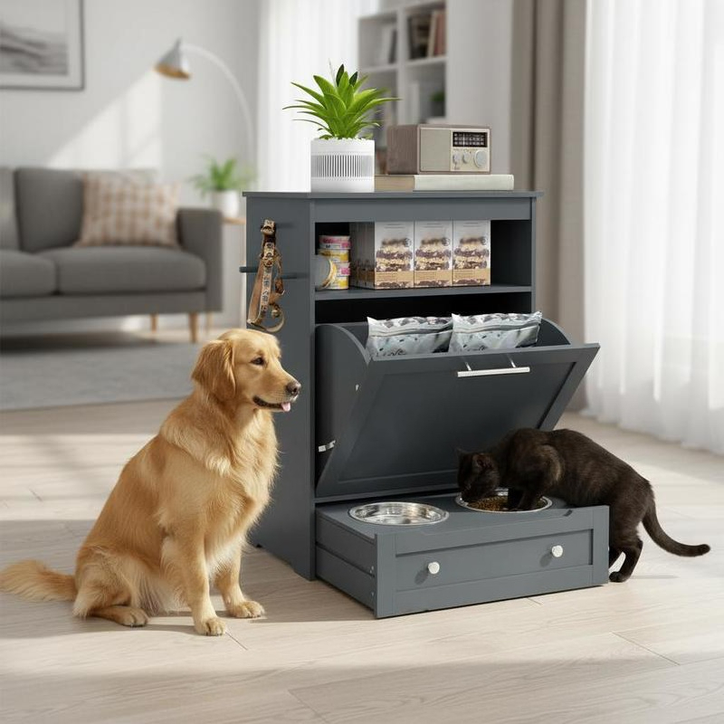 Pet Feeder Station Storage Cab - Food Storage Cabinet のレビューと価格