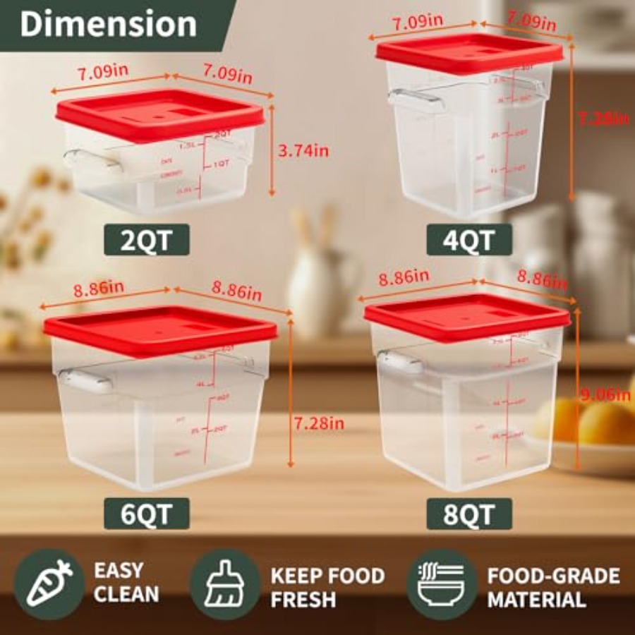 6 Quart Set of 4 Food Storage  - Food Storage 4 Quart のレビューと価格