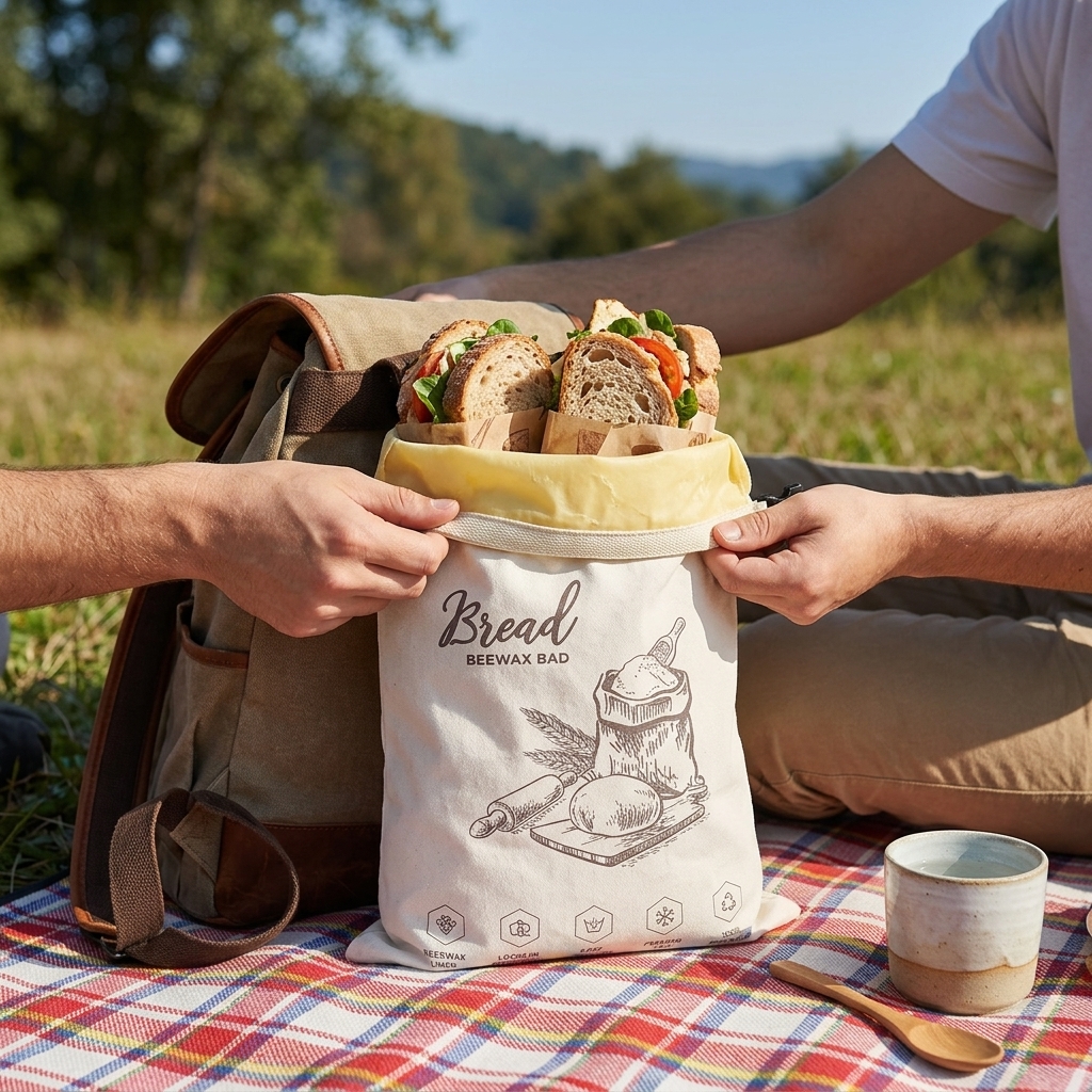 Reusable Beeswax Bread Bag wit - Food Storage Reusable Bags のレビューと価格