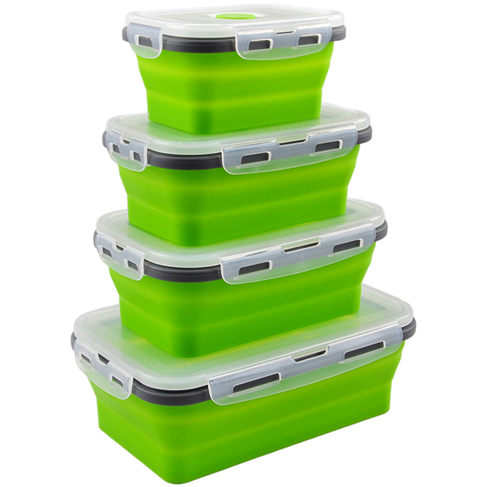 Foldable Silicone Lunch Box Se - Food Storage Lunch Box のレビューと価格