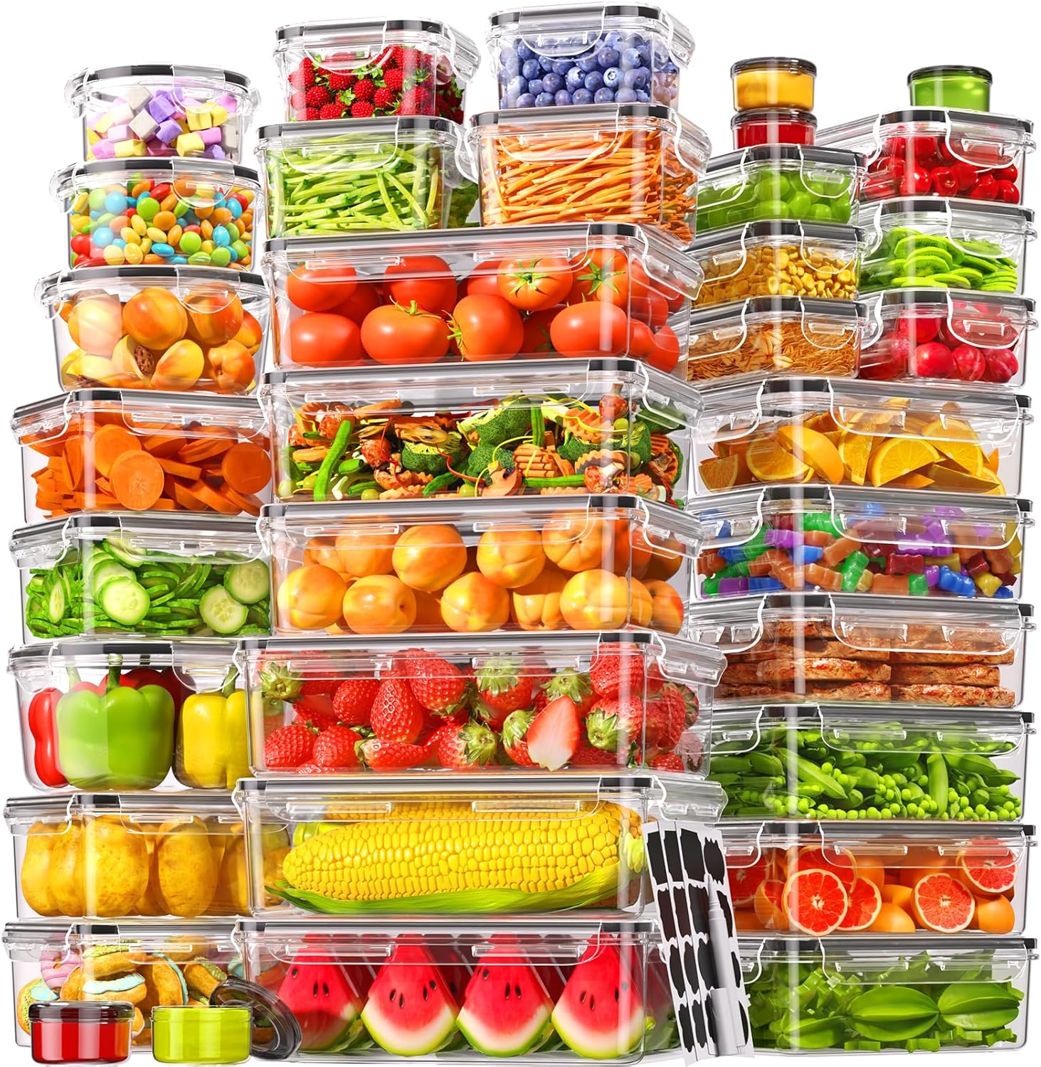 70 Piece Food Storage Containe - Storage Food Prep のレビューと価格