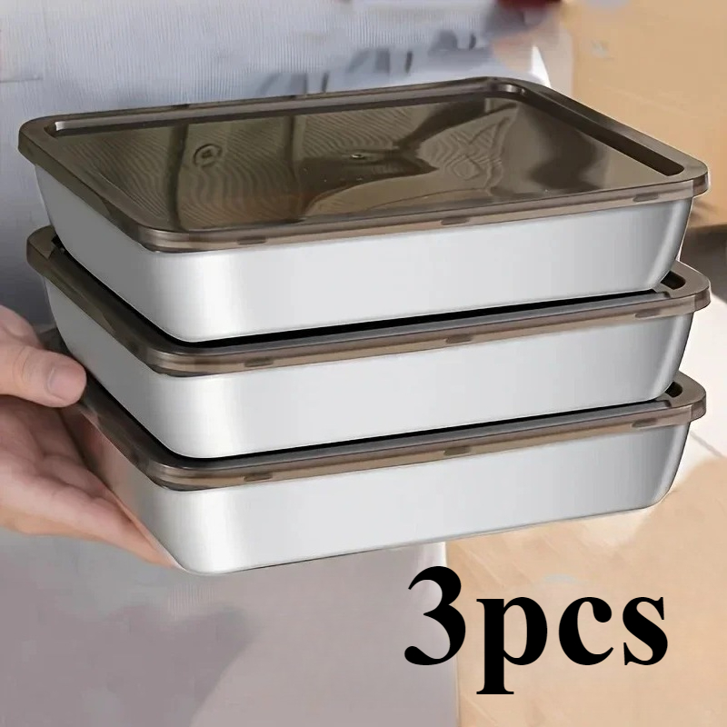 3pc Stainless Steel Food Stora - Food Storage Home のレビューと価格