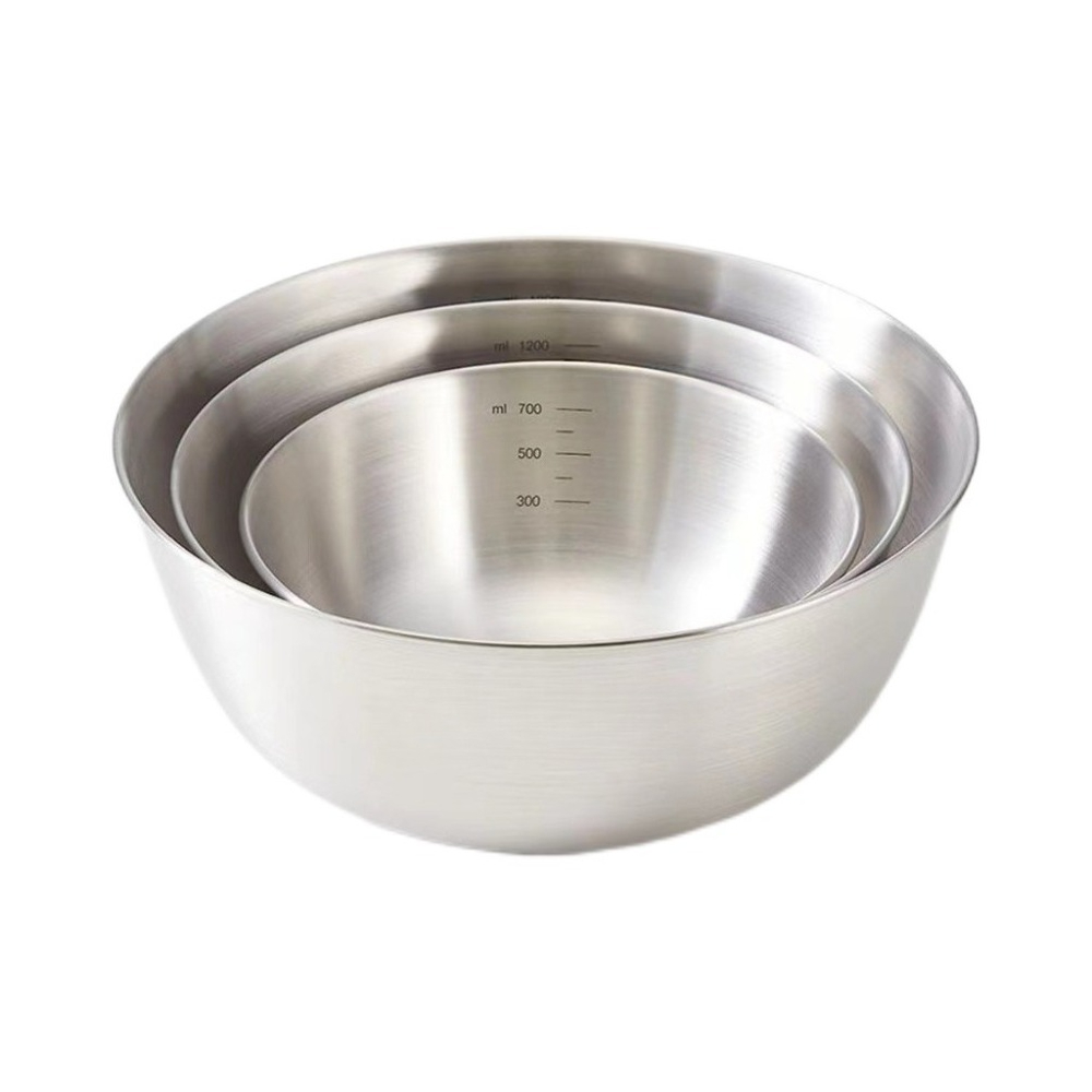3pcs Stainless Steel Bowl Set  - Food Storage Home のレビューと価格