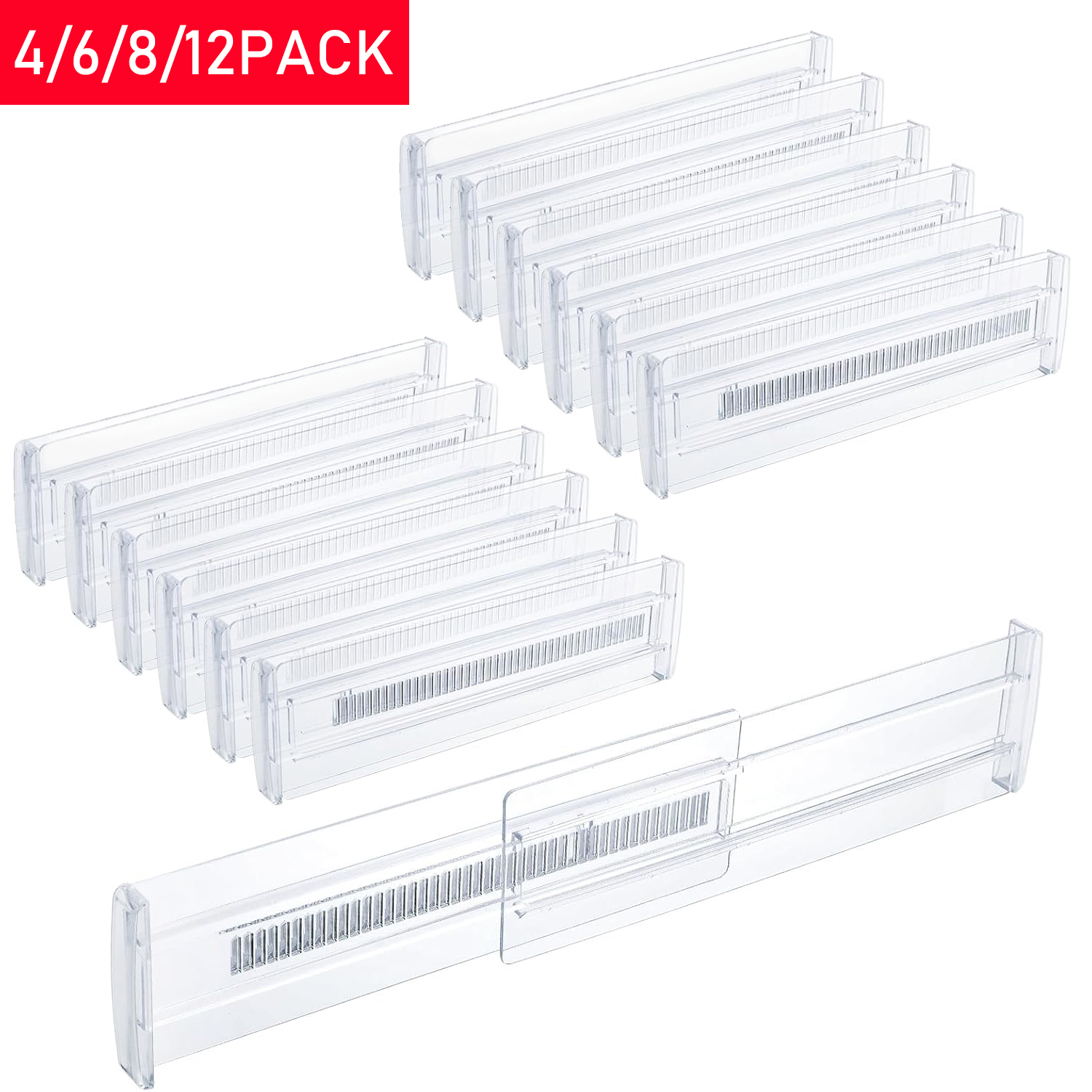 4/6/8/12 Pack Expandable Drawe - Food Storage For Room のレビューと価格