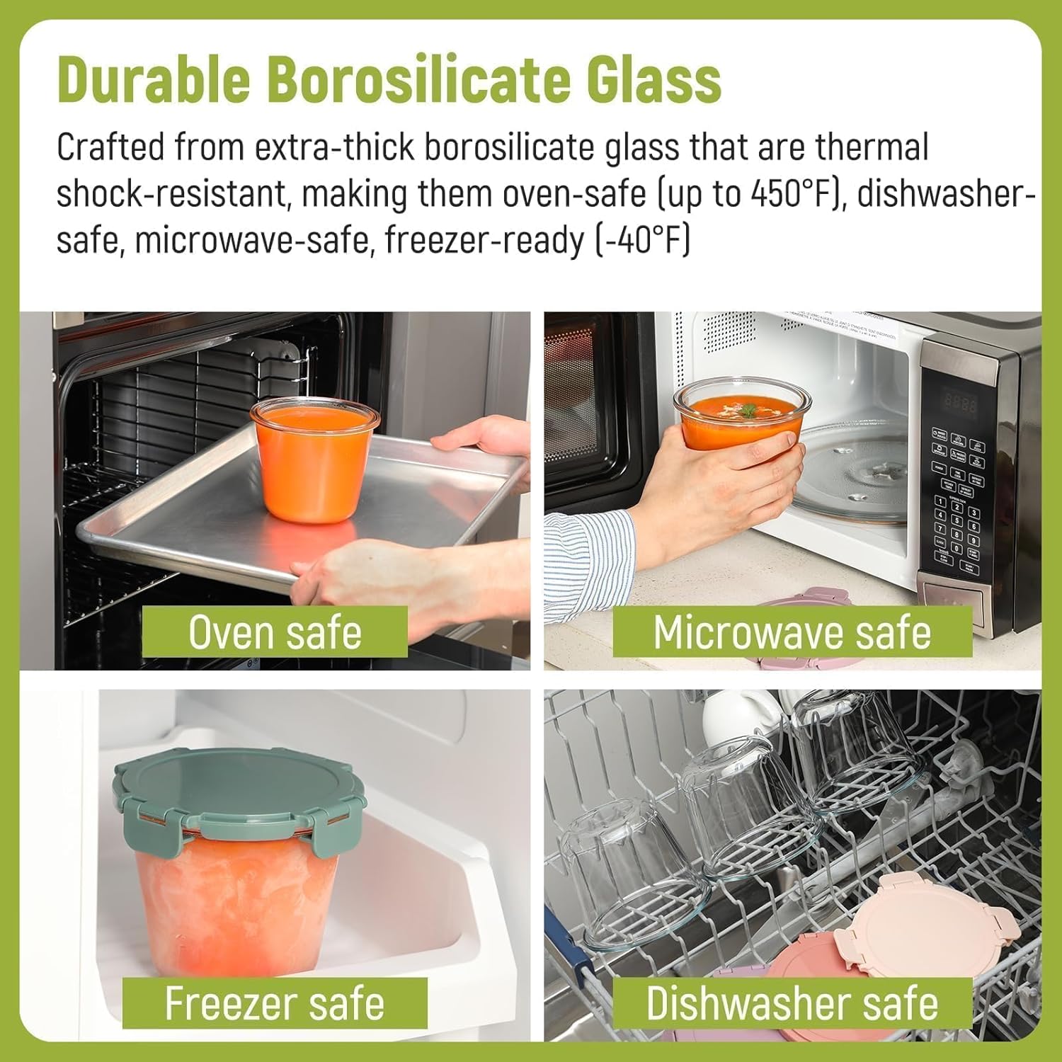 [UPGRADED LID] 6 Sets 3 Cup/24 - Storage Food Prep のレビューと価格