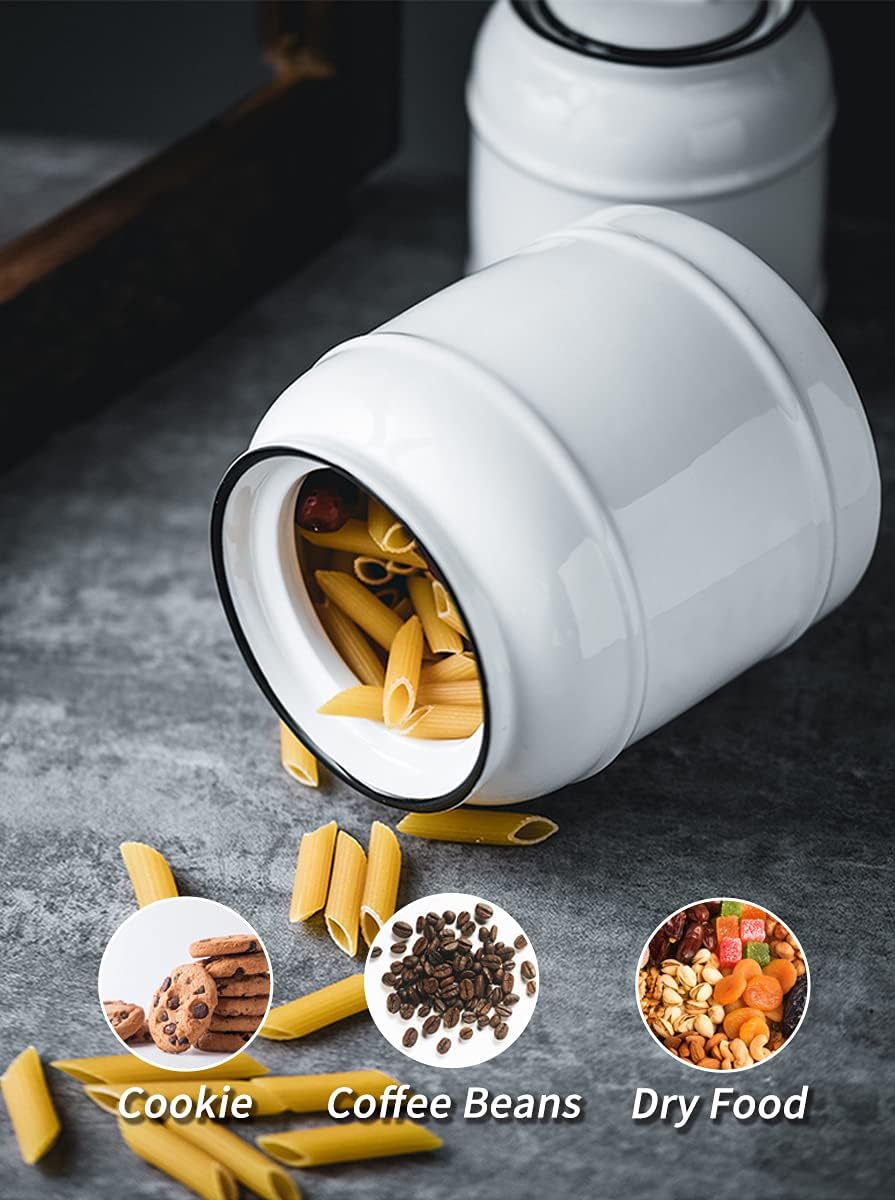 9cup/72oz Ceramic Jar for Dry  - Food Storage With Lids のレビューと価格