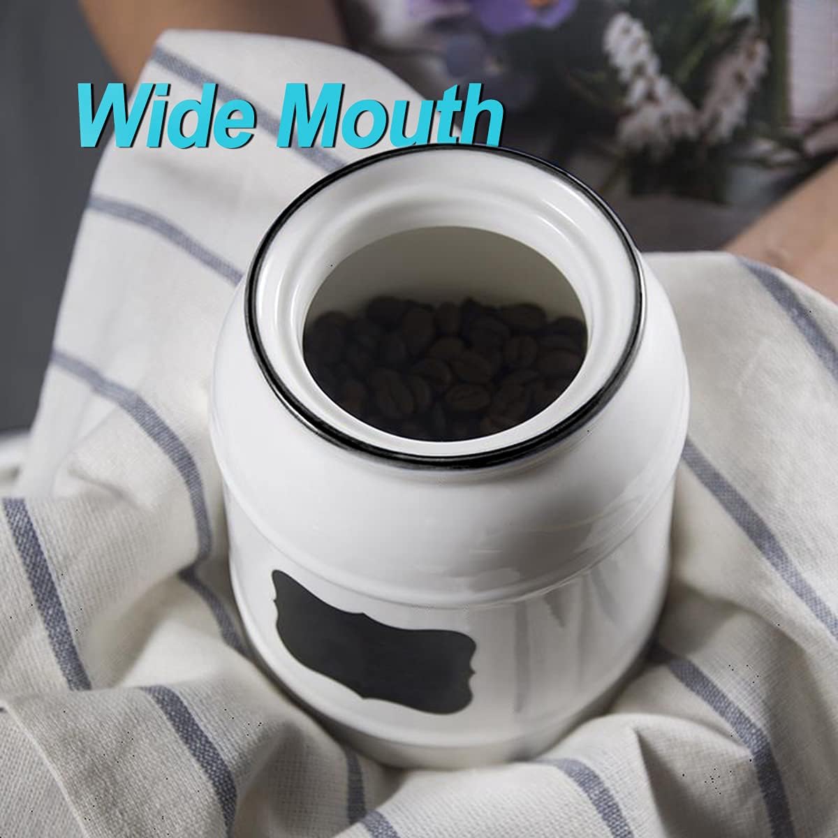 9cup/72oz Ceramic Jar for Dry  - Food Storage With Lids のレビューと価格