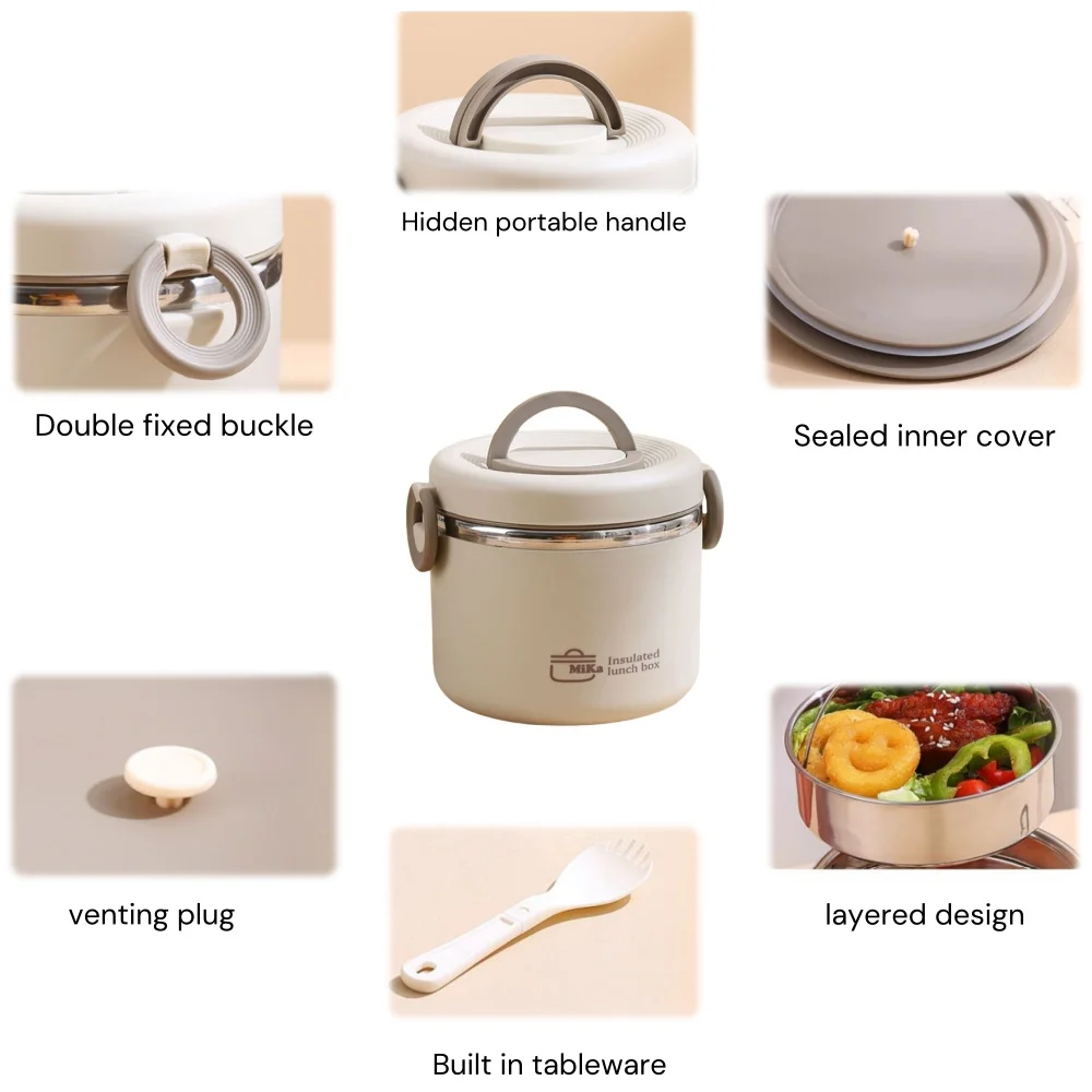 Stainless Thermal Insulation B - Food Storage Lunch Box のレビューと価格