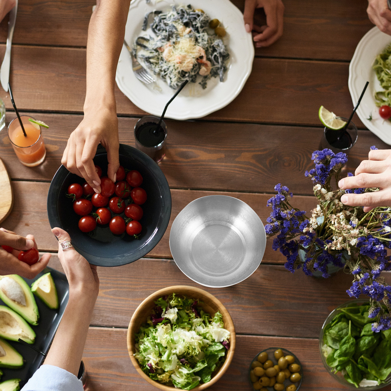 Stainless Steel Food Bowl Meta - Storage Food Prep のレビューと価格