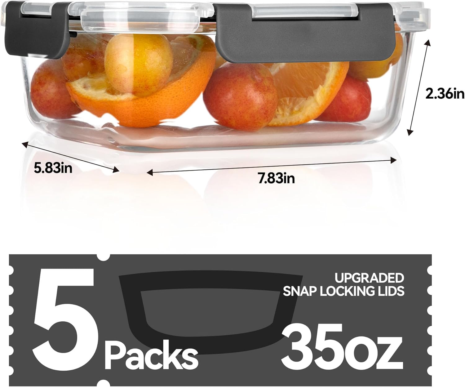 Glass Food Storage Containers, - Food Storage With Lids のレビューと価格