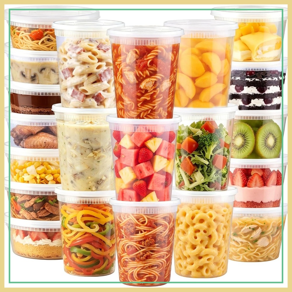 48 Sets Plastic Deli Container - Food Storage Variety Pack のレビューと価格