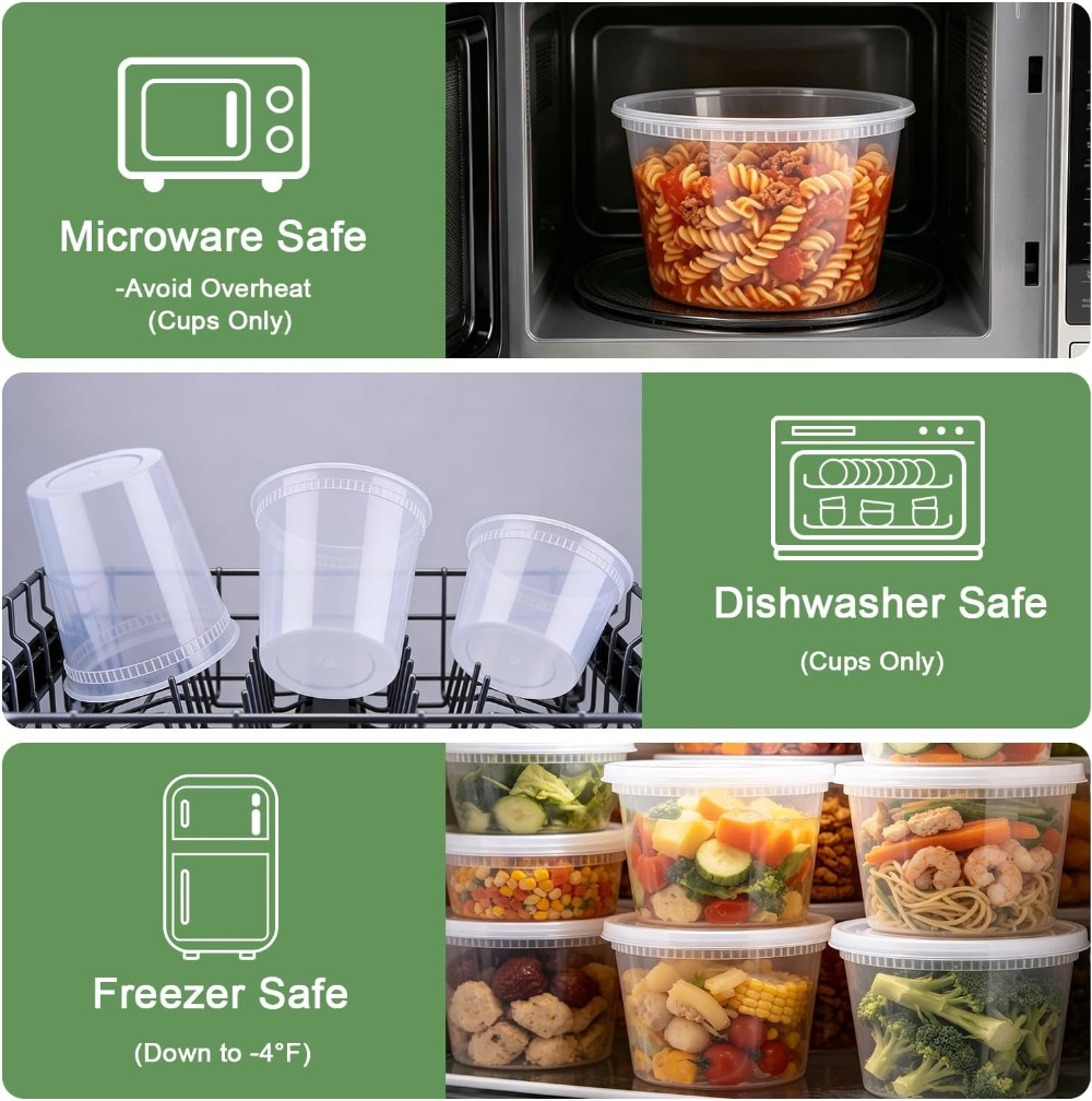 48 Sets Plastic Deli Container - Food Storage Variety Pack のレビューと価格